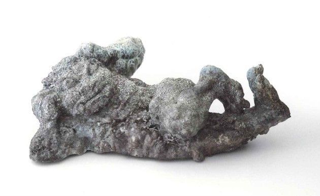 『誕生鬼 』藤原郁三作 陶器 約7.0cm位 藤原郁三さん「邪鬼」陶彫70点 益子で個展｜朝刊・夕刊ニュース