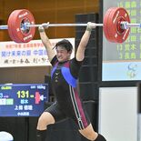 インターハイ・重量挙げ男子102キロ級、上條（小山）がジャーク８位入賞…