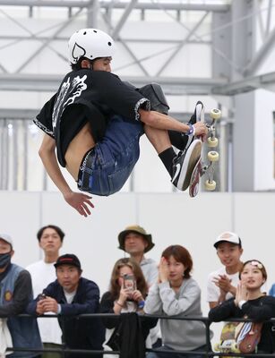 男子パークで優勝した猪又湊哉=宇都宮市東部総合公園