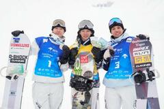 スノボ平野歩V、表彰台独占