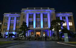 糖尿病予防 青色で啓発