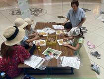 木の端材アート 林業をアピール