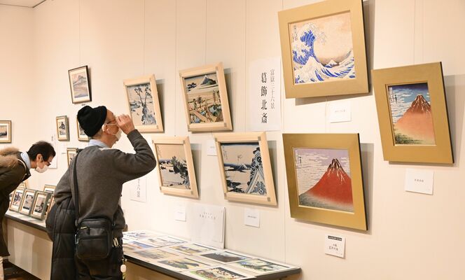 浮世絵を再現した西陣美術織の作品