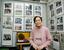 相撲写真資料館を管理する工藤敏子さん=東京都墨田区