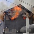 真岡で住宅火災 午前10時25分現在延焼中