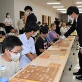 名人杯、市民が熱戦　大田原で将棋新イベント　長谷部五段の指導対局も