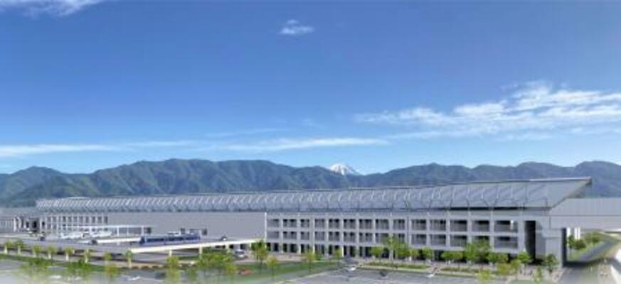 　リニア中央新幹線の山梨県駅（仮称）の完成予想図（ＪＲ東海提供）