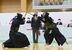 剣道成年男子決勝　大平（右）がメンを狙う＝宇都宮市のユウケイ武道館