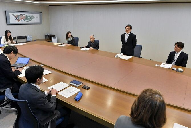 事業計画案などを審議した2024年度役員会=19日午前、宇都宮市昭和1丁目