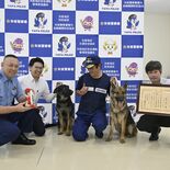 「娘」の警察犬が男性遭難者を救助、「母」に続くお手柄 矢板署から感謝状
