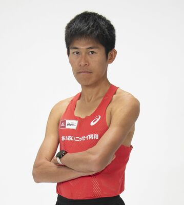 ゲストランナーとして走る川内優輝選手（あいおいニッセイ同和損保提供）