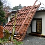 「バリッ、バリッ」吹き飛んだ屋根　倒木、通行止めも　真岡で突風被害