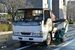 運転席や荷台を焼いたトラック＝28日午後４時30分、足利市通２丁目