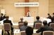 設立総会であいさつする発起人の大川栃木市長