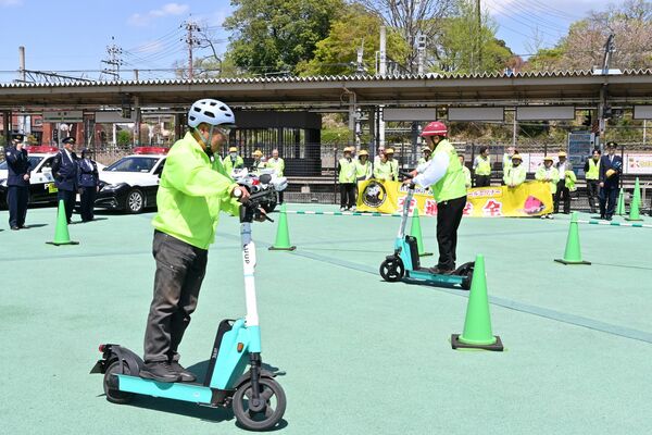 電動キックボードの試乗体験