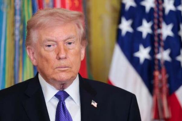 　３月、米ホワイトハウスで開かれた式典に出席するトランプ大統領（ロイター＝共同）