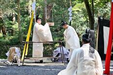 ３３年の式年遷宮へ木材伐採