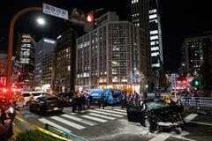 複数台事故、１人重体