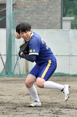 18歳以下日本代表に選出された藤田＝文星女高グラウンド