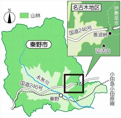 神奈川県秦野市名古木地区