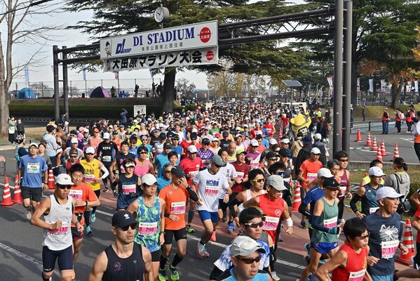 ２０２３年１１月に開かれた大田原マラソン