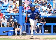 岡本、中越え二塁打マーク