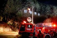 長野・諏訪で山林火災
