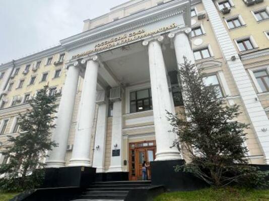 ロシア主要企業が参加する経済団体、ロシア産業企業家同盟の本部=27日、モスクワ(共同)