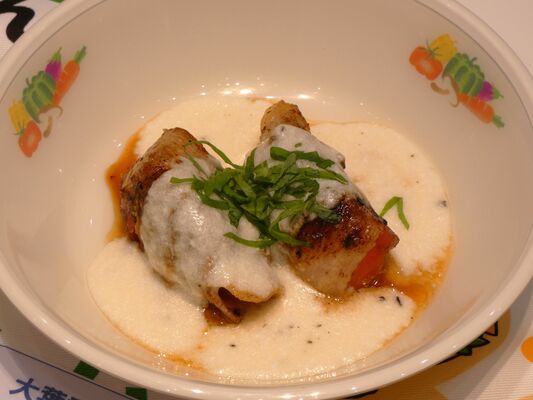 柳さん考案の大葉を使ったトマト料理