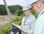 豪雨被害も受けた被災地で復旧事業に取り組む浅沼さん＝30日午前10時45分、石川県輪島市門前町、磯真奈美撮影