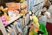 子どもたちに絵本を選ぶぬいぐるみたち。職員がこっそりと撮影している