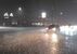 雨が強まる宇都宮市内＝12日夜