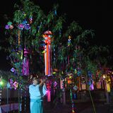 手作りの七夕飾り、幻想的に境内彩る　浅間神社で七夕まつり ９日まで　佐野