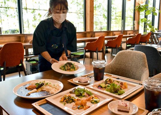 ミナテラスとちぎで提供している県産野菜を使った特別メニュー