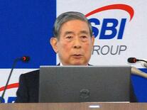 ＳＢＩ北尾社長、筑邦銀を批判