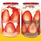 和菓子入りのパフェ缶発売　蛸屋　第１弾はイチゴメイン４種とみたらし団子