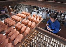 小砂焼えと亥の制作最盛期　那珂川