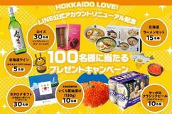 LINE公式アカウントがリニューアル記念「100名様に当たる!プレゼントキャンペーン」