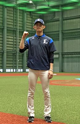 ライオンズトレーニングセンターで後半戦の巻き返しを誓う今井