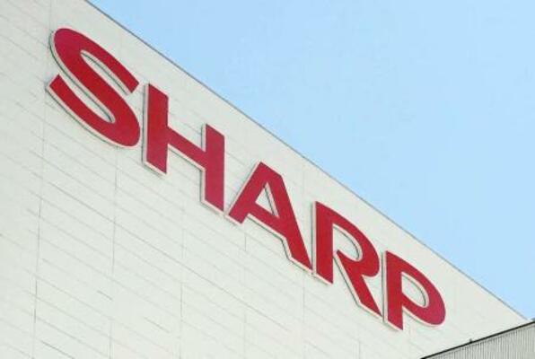 シャープの看板=大阪府堺市