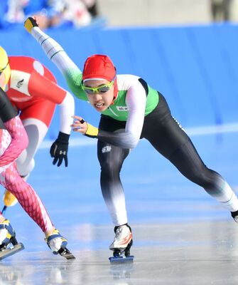 栃木国体には県スポーツ専門員として出場した上鹿渡＝日光霧降スケートセンター