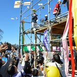 過去にない人出のにぎわい　市貝で４年ぶり町民祭　上棟式の再現など人気