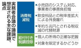 消費減税、制度の詳細議論を開始