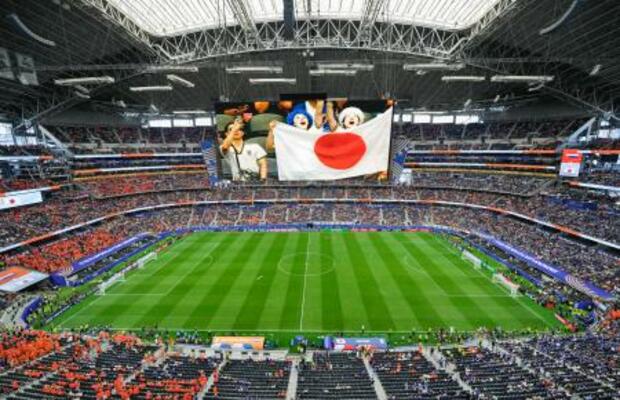 日本―オランダ戦が行われるダラス競技場=ダラス(共同)