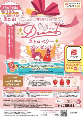 キャンペーン「ディア！ストロベリープレゼント」のチラシ
