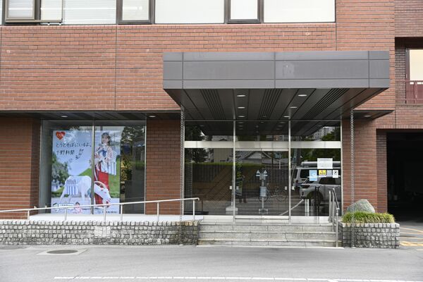 平常時の下野新聞社の入り口