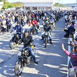 メグロ100周年、愛好家ら383台でパレード　那須烏山で「メグロ・キャノンボール」