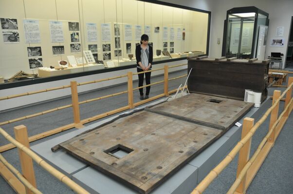 佐野市郷土博物館で行われている「佐野の天明鋳物生産用具及び製品」の展示