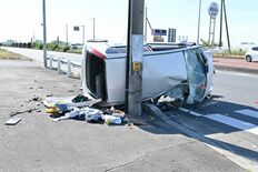 佐野の国道で車同士が衝突