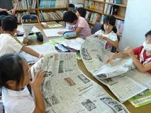 記事作成に挑戦／大田原市両郷中央小